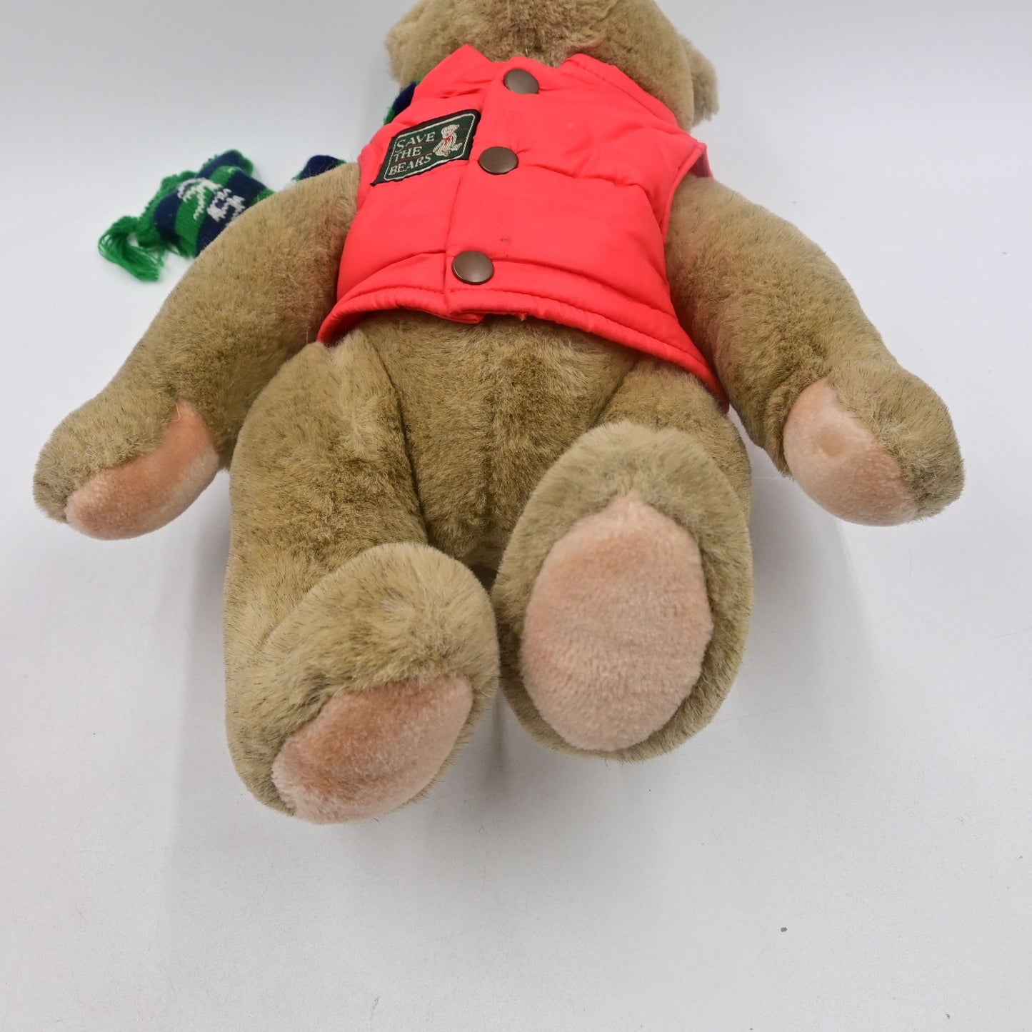 Gund Bialosky Jointed Plush Bear Save the Bears Vest, Backpack, & Scarf Vintage