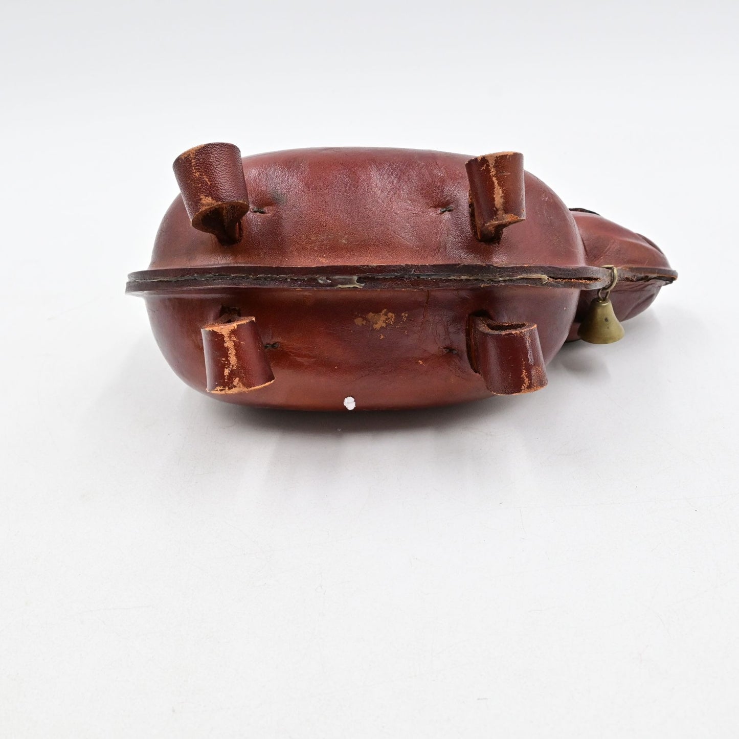 MCM Japanese Leather Weiner Dachshund Dog Piggy Savings Bank Vintage No Collar