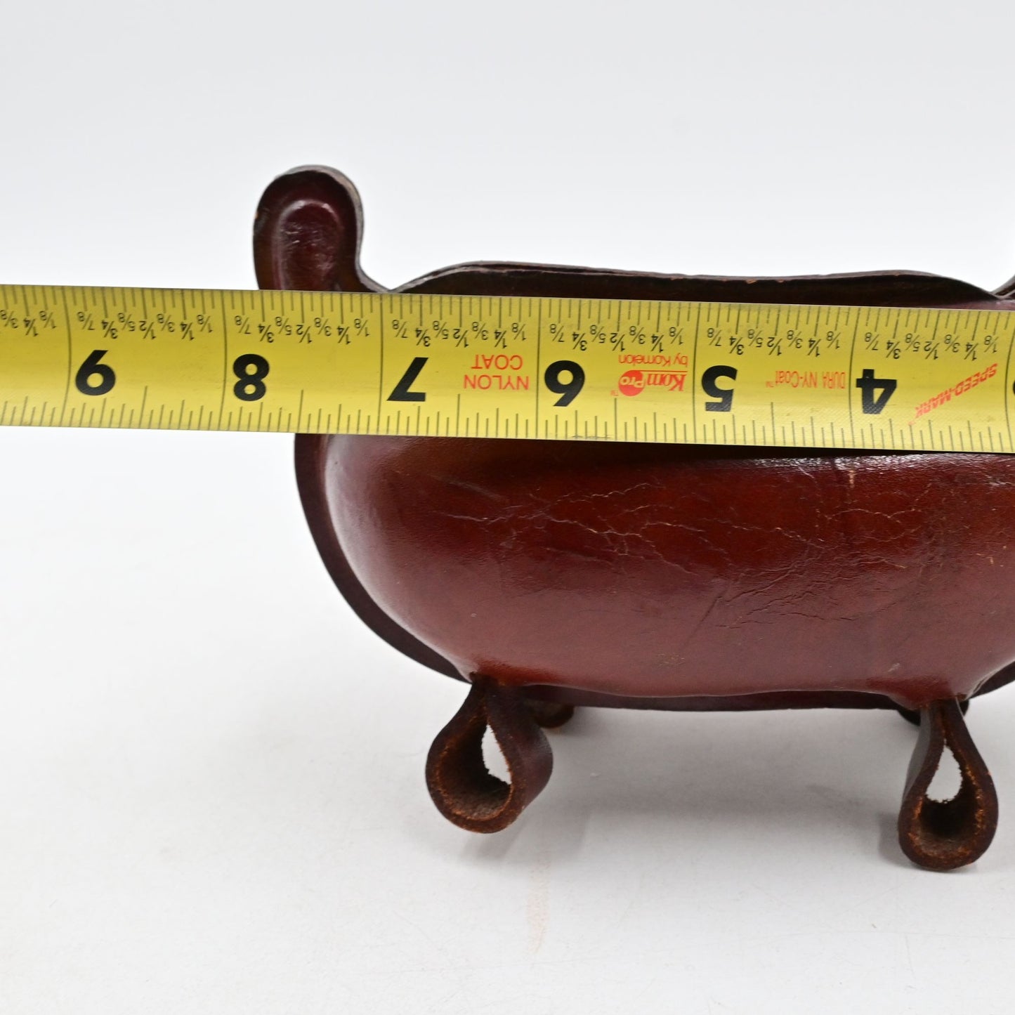 MCM Japanese Leather Weiner Dachshund Dog Piggy Savings Bank Vintage No Collar