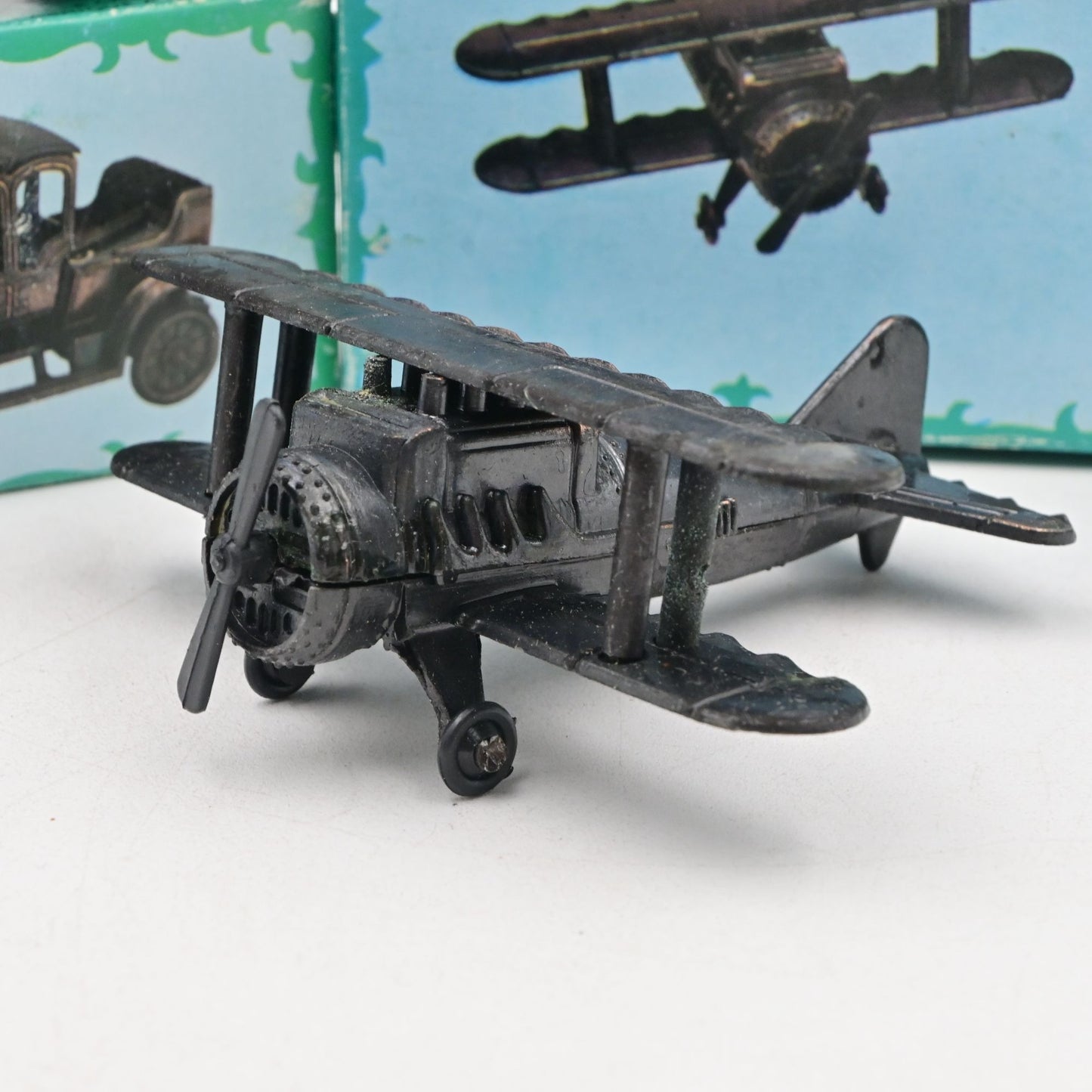 Vintage Diecast Pencil Sharpeners Set Of 3 Antique Car Airplane Liberty Bell