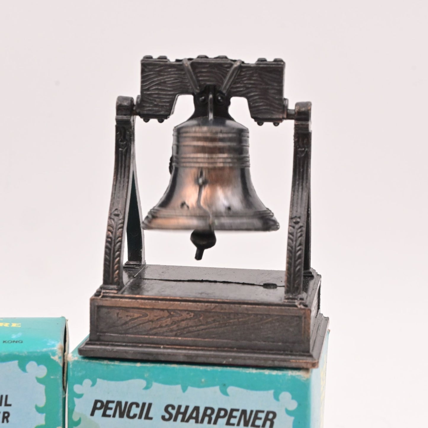 Vintage Diecast Pencil Sharpeners Set Of 3 Antique Car Airplane Liberty Bell