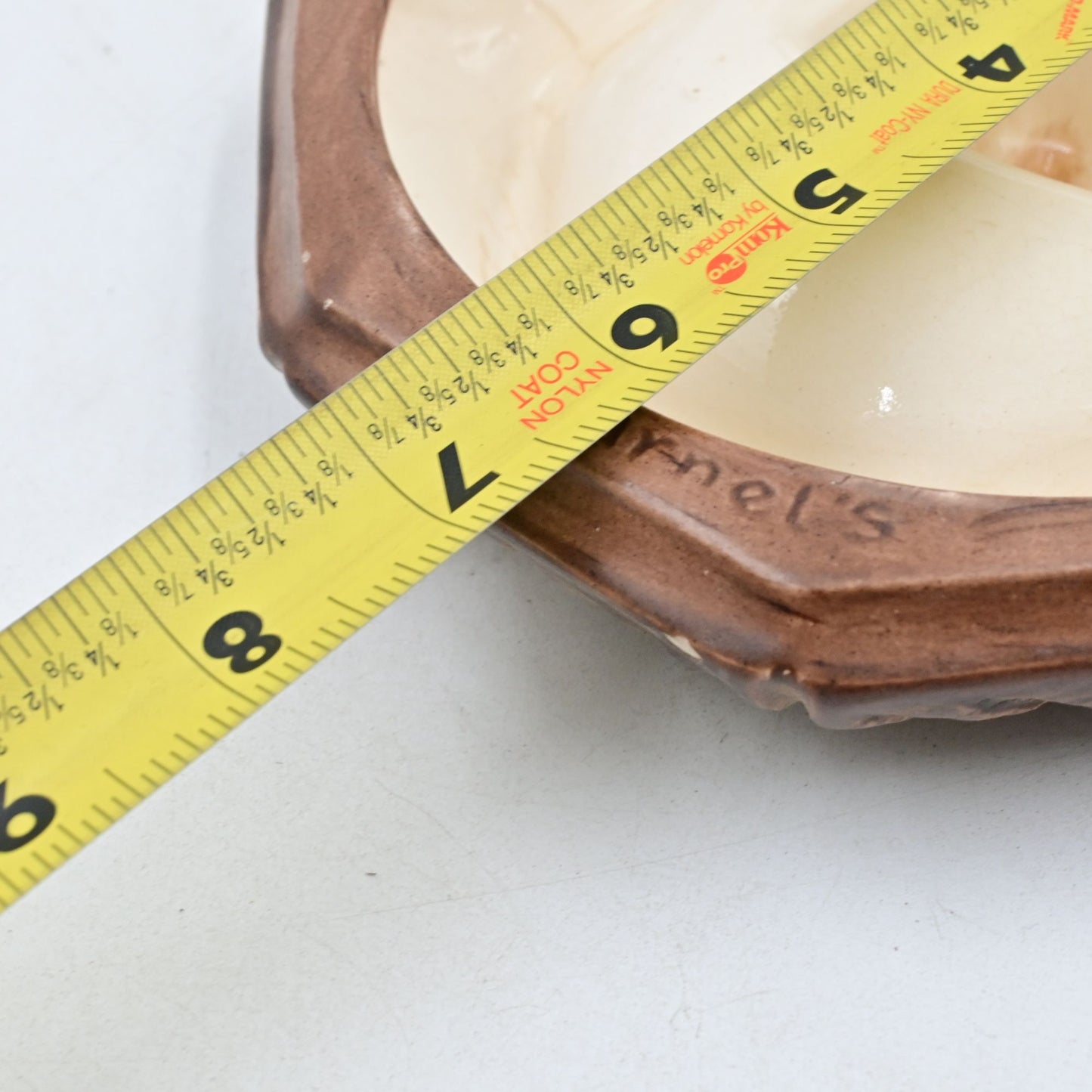 Arnel's Ceramic Vintage Ashtray Orange and Brown
