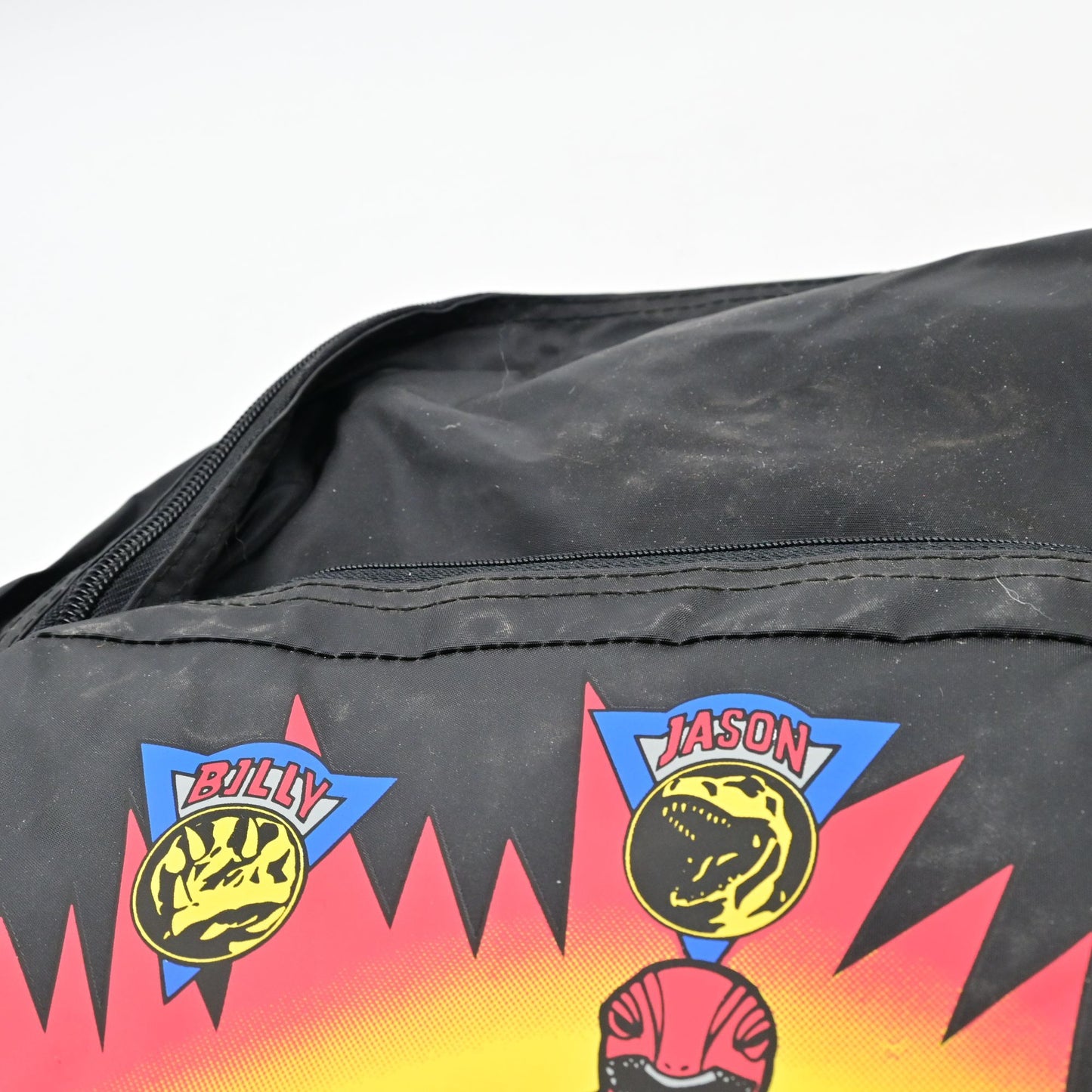 Mighty Morphin Power Rangers Black Backpack W/ Luncbox - Vintage 1993