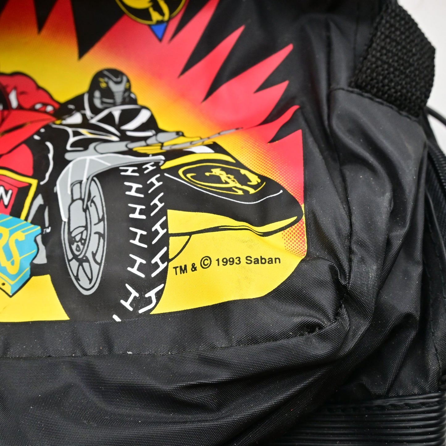 Mighty Morphin Power Rangers Black Backpack W/ Luncbox - Vintage 1993