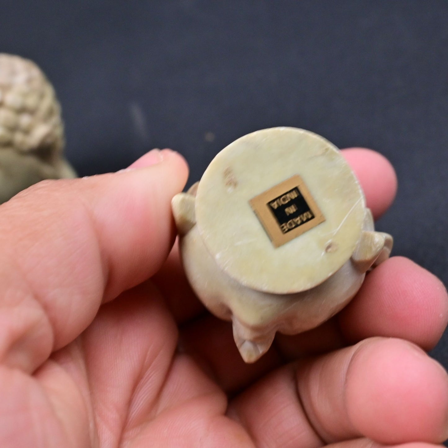 Miniature Buddha Head Art Statue Pair Of 2 Sculpture Figurine