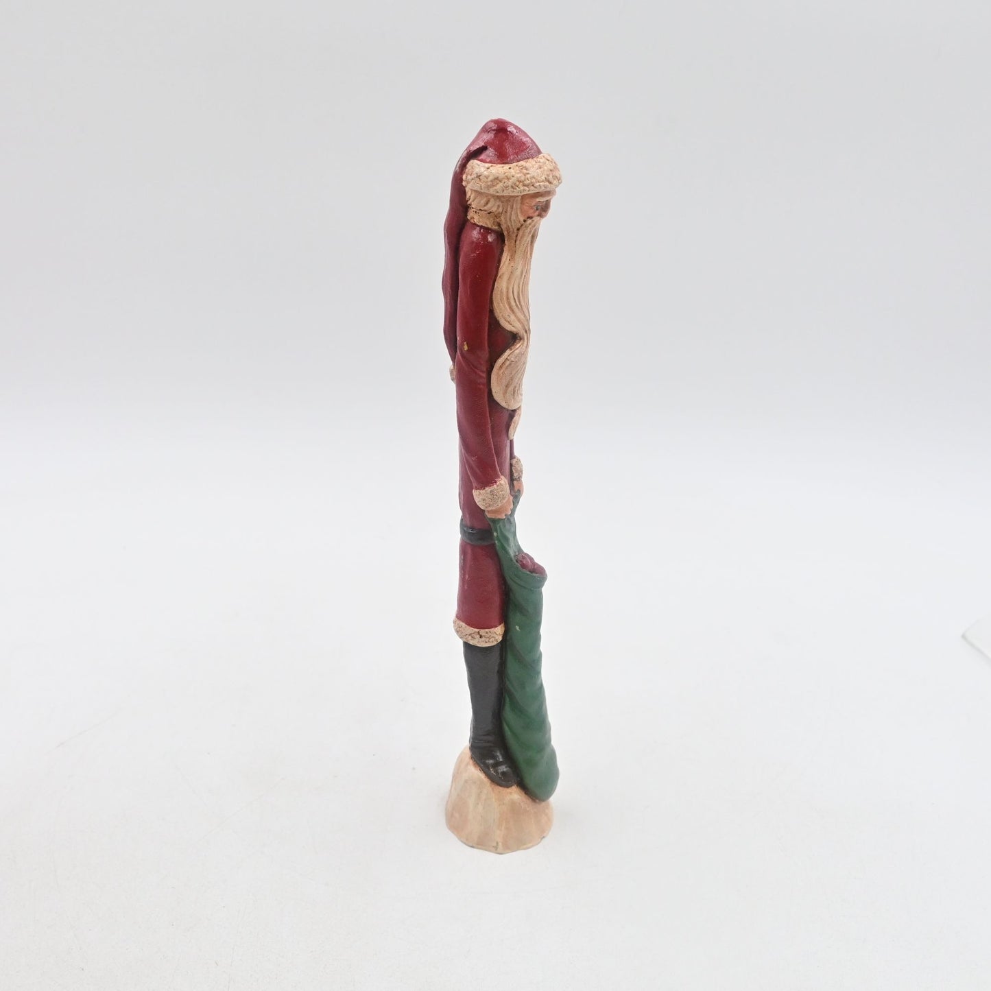 Jim Shore Old World Pencil Santa 9.6" Resin Figurine Sack of Apples Vintage 1990