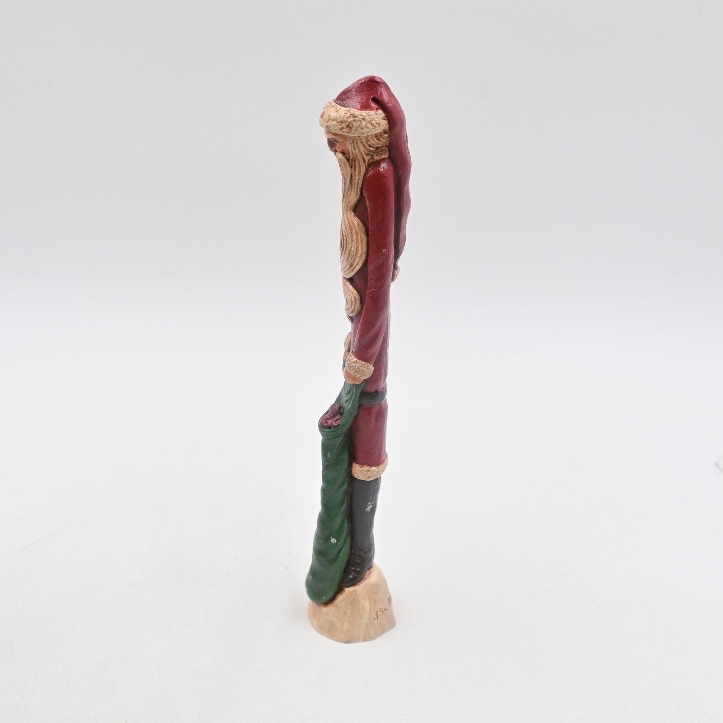 Jim Shore Old World Pencil Santa 9.6" Resin Figurine Sack of Apples Vintage 1990