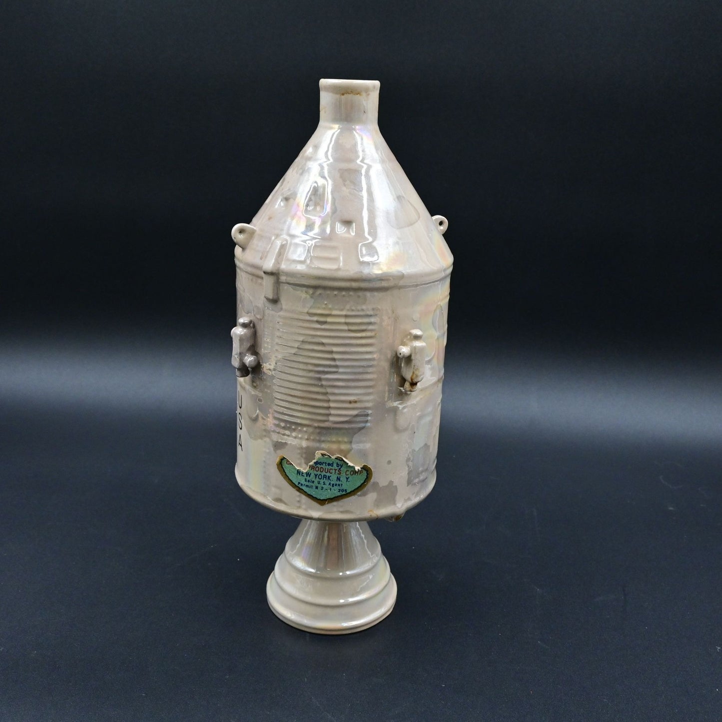 Barsottini Decanter USA Apollo 11 Space Capsule Vintage 1969 Empty