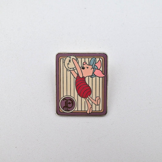 Walt Disney World Lanyard Pin Series Winnie The Pooh Piglet Baseball Card Pin