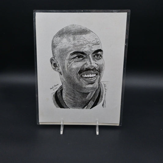 Charles Barkley Portrait By Frank Nareau Sports Art Print 8.5" X 11" Vintage 1995