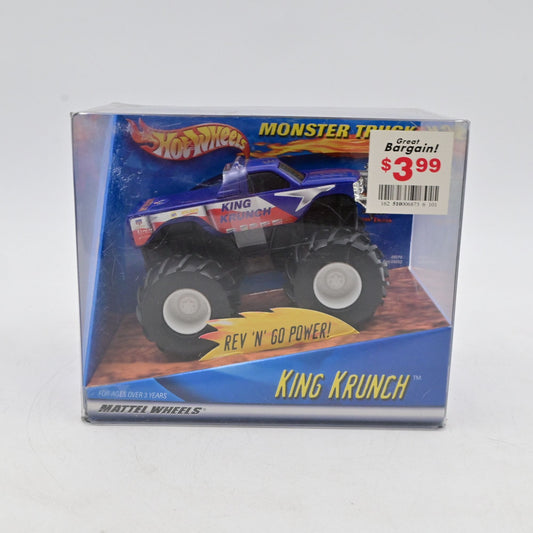 Hot Wheels King Krunch Monster Truck Toy Rev N Go Power Purple