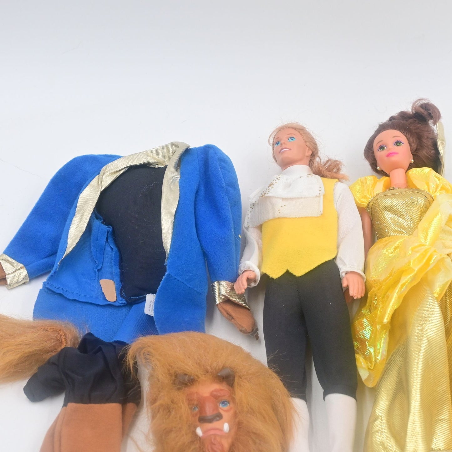Disney Beauty And The Beast Classics Beast & Belle Doll Bundle Loose Vintage