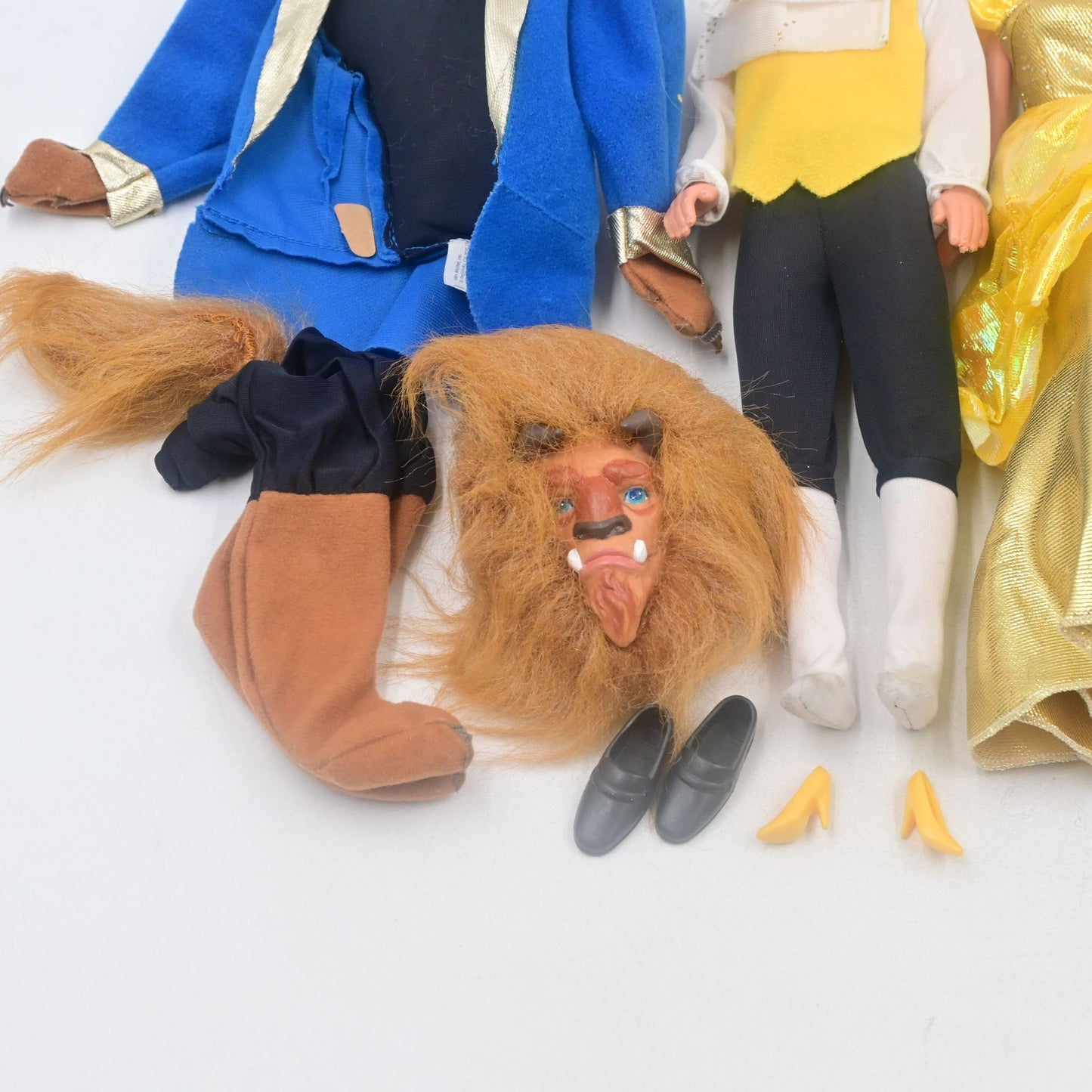 Disney Beauty And The Beast Classics Beast & Belle Doll Bundle Loose Vintage