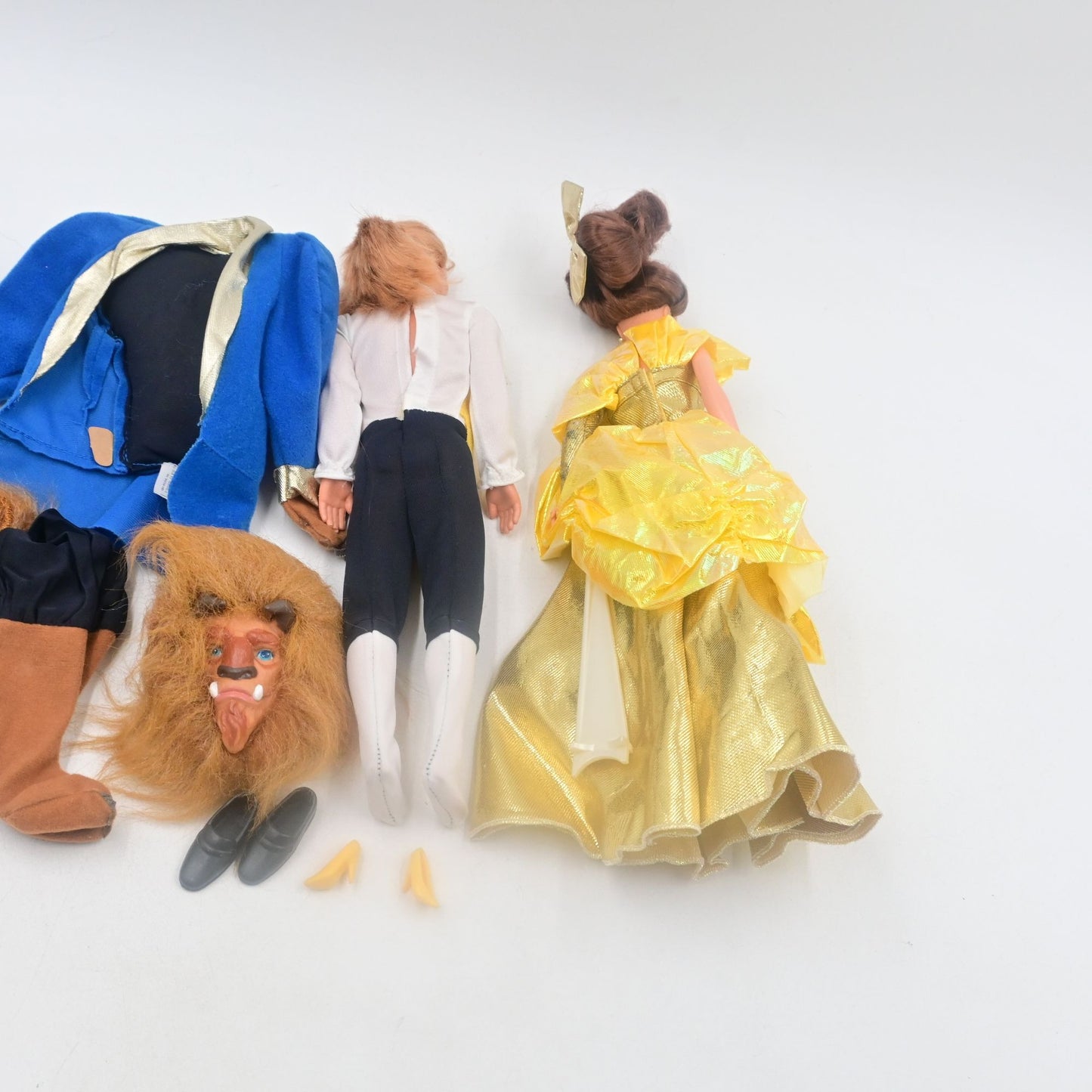 Disney Beauty And The Beast Classics Beast & Belle Doll Bundle Loose Vintage