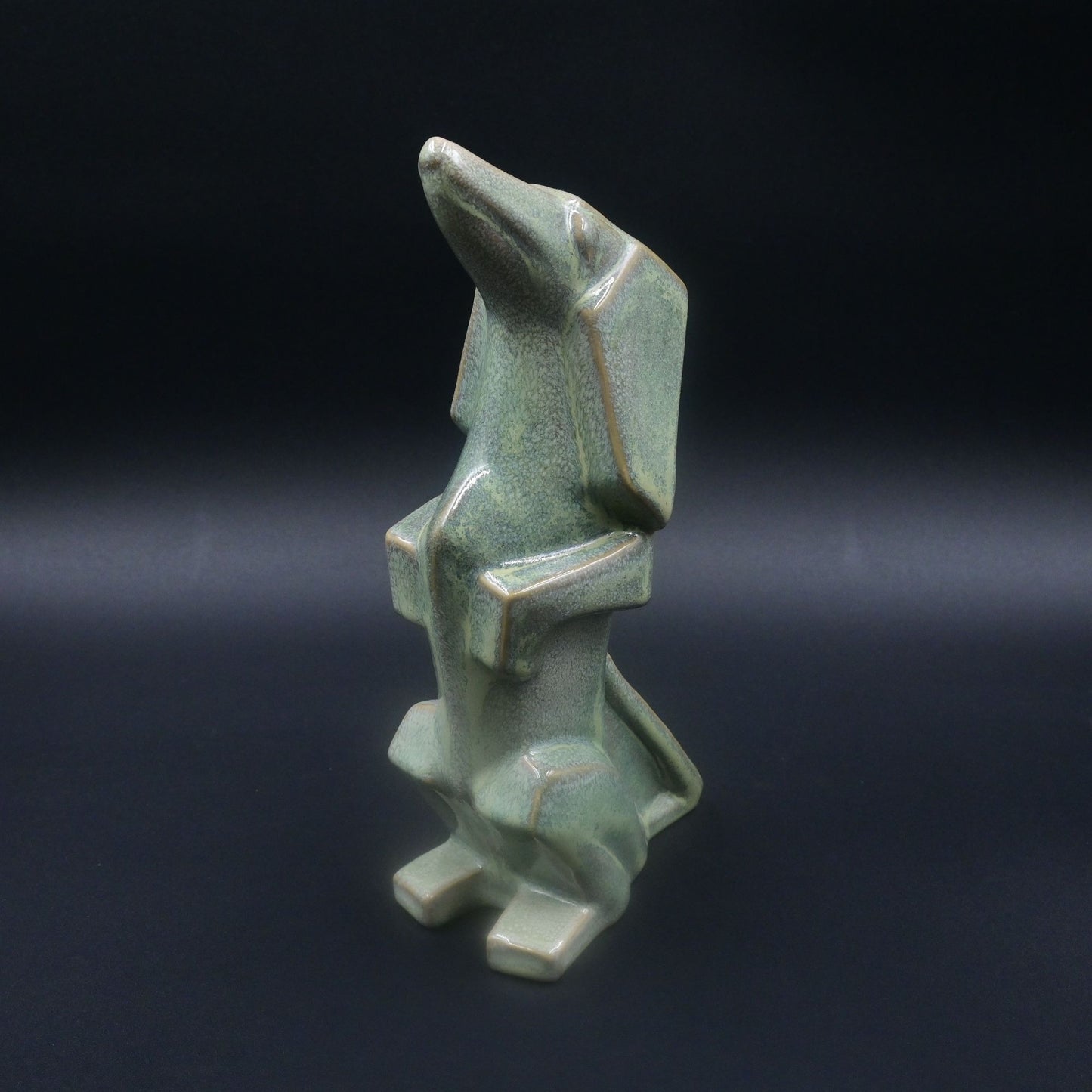 Castle Rock Pottery Magma Good Luck Dachshund Puppy Dog Ceramic Figure
