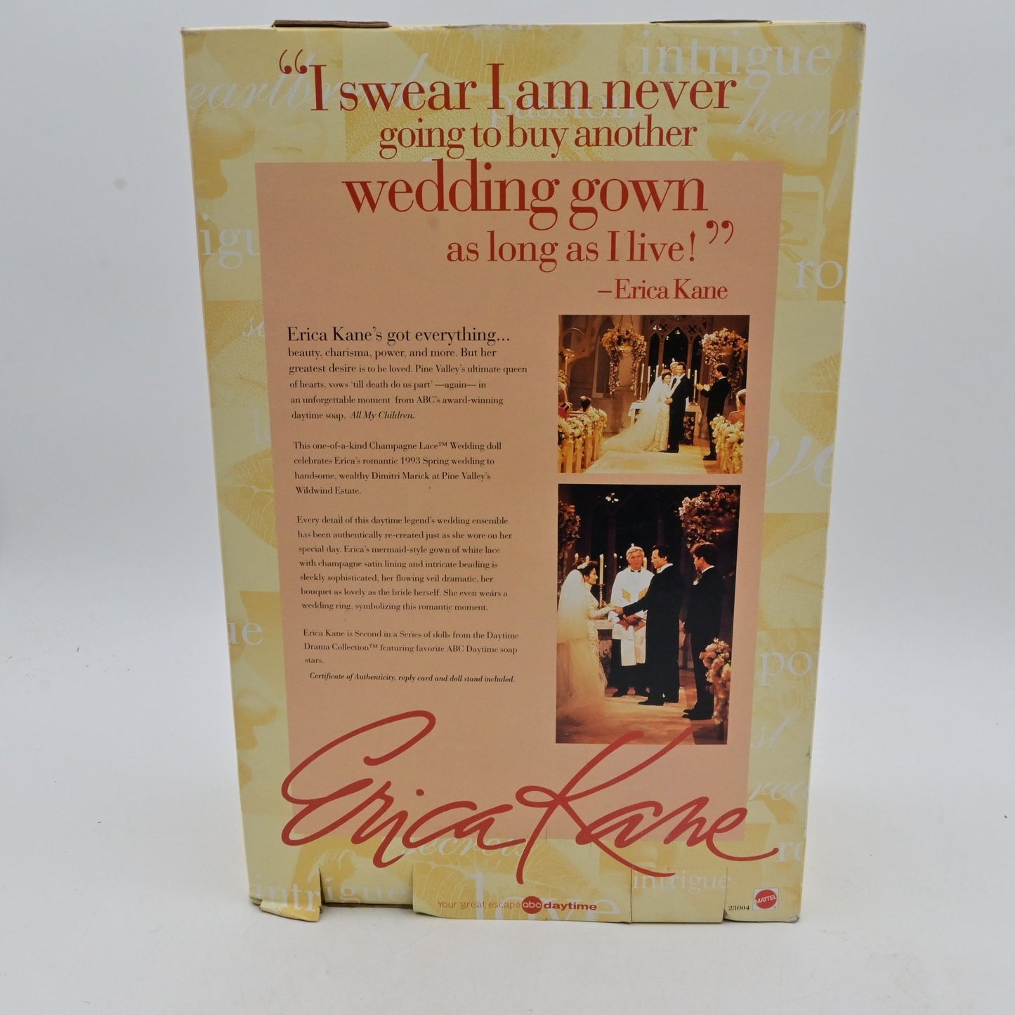 All My Children Erica Kane Champagne Lace Wedding Doll By Mattel