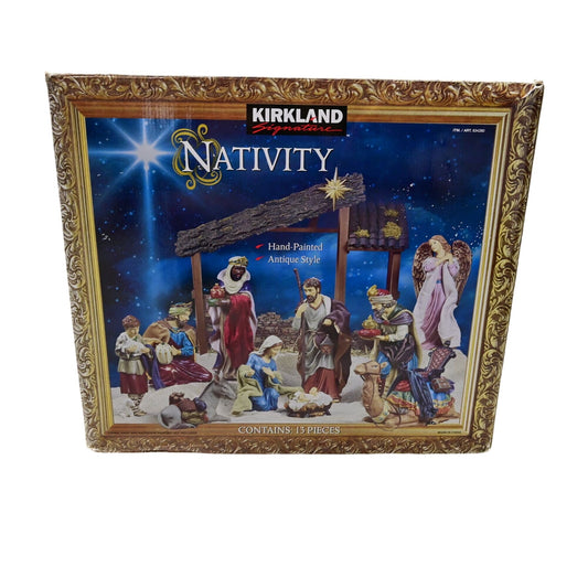 Kirkland Signature Nativity Set 13 piece #634280 Christmas Large New Open Box
