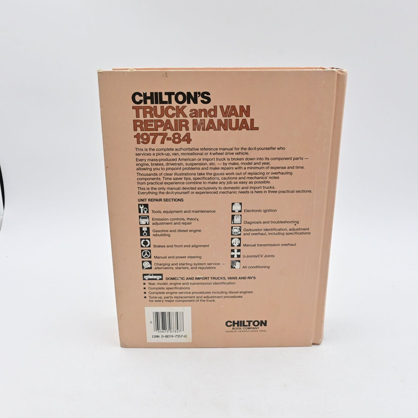 Chilton's Truck and Van Repair Manual 1977-1984 Includes imports and 4 WD’s