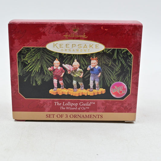 Hallmark Keepsake Wizard of Oz The Lollipop Guild Set of 3 Ornaments Vintage1998