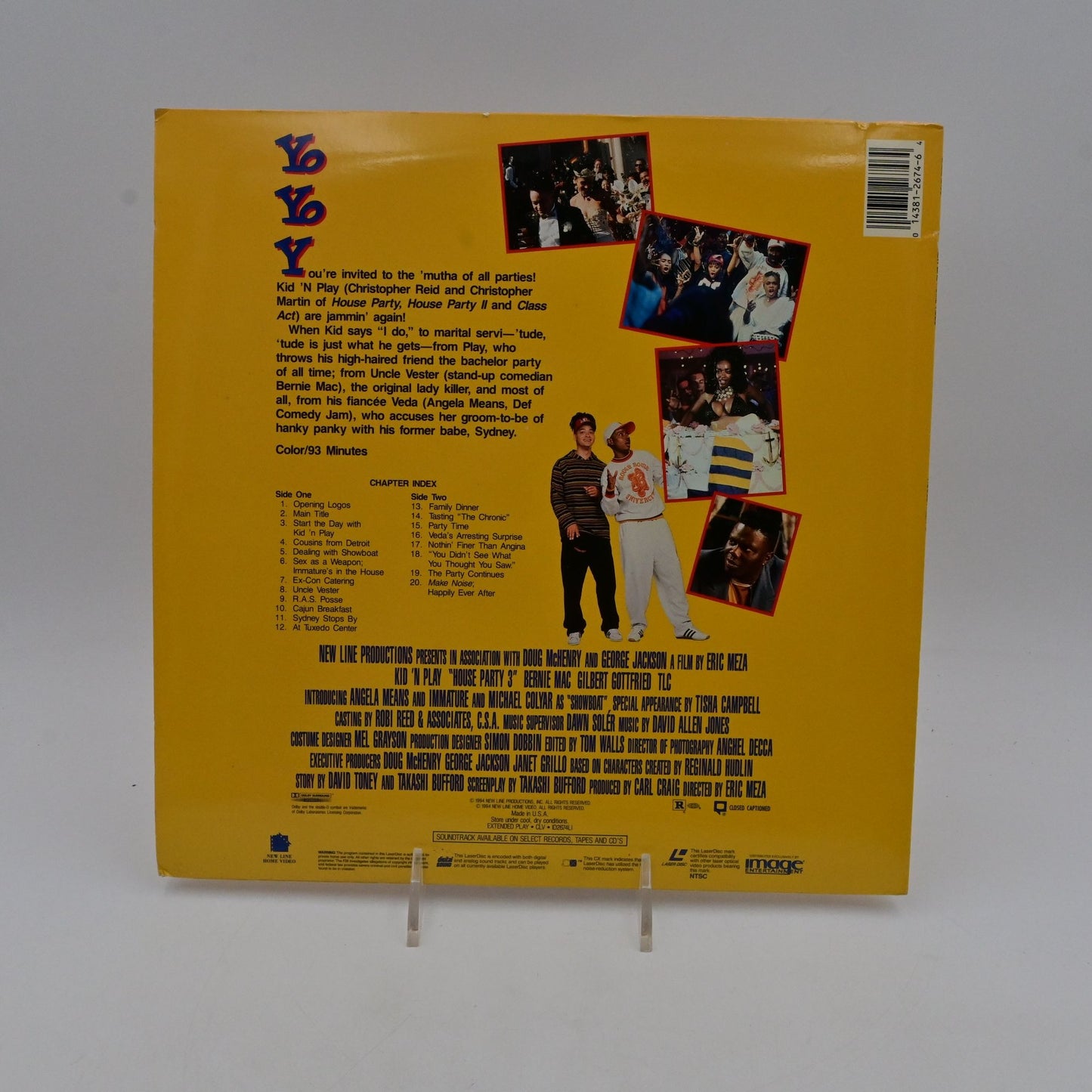 Vintage 1994 Kid N Play House Party 3 LaserDisc Comedy Movie