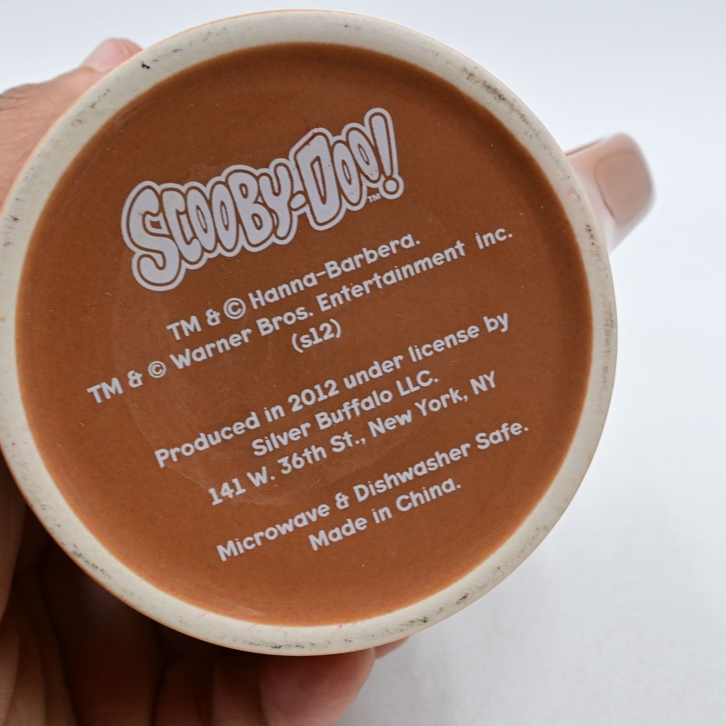 Scooby-Doo Hanna-Barbera Warner Bros Ceramic Brown Coffee Tea Mug 2012
