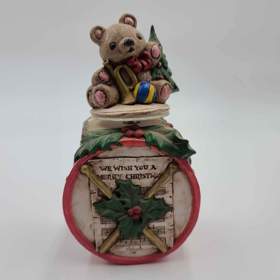 We Wish You A Merry Christmas Teddy Bear Music Box