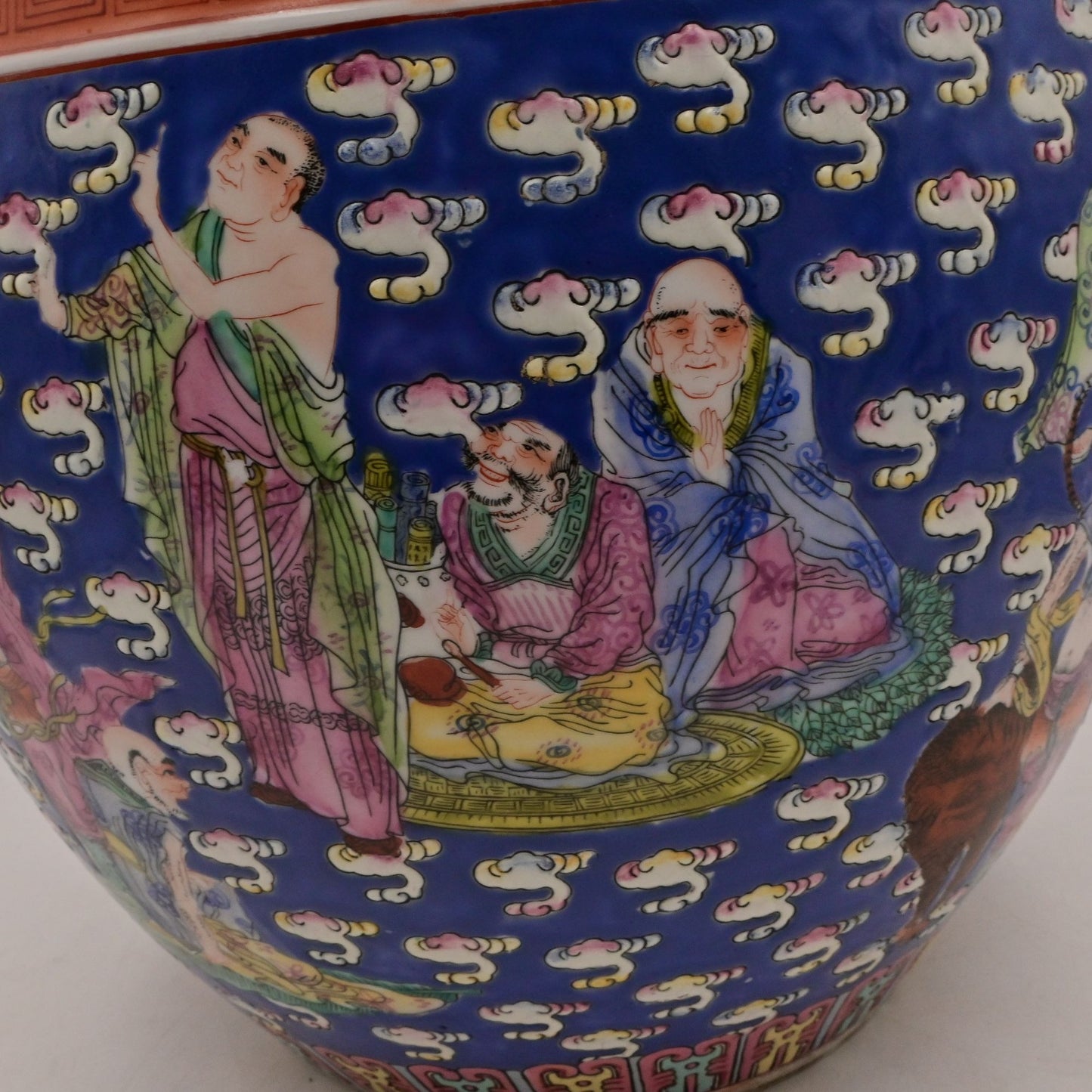 Antique Chinese Famille Rose Porcelain Koi / Fish Bowl / Planter