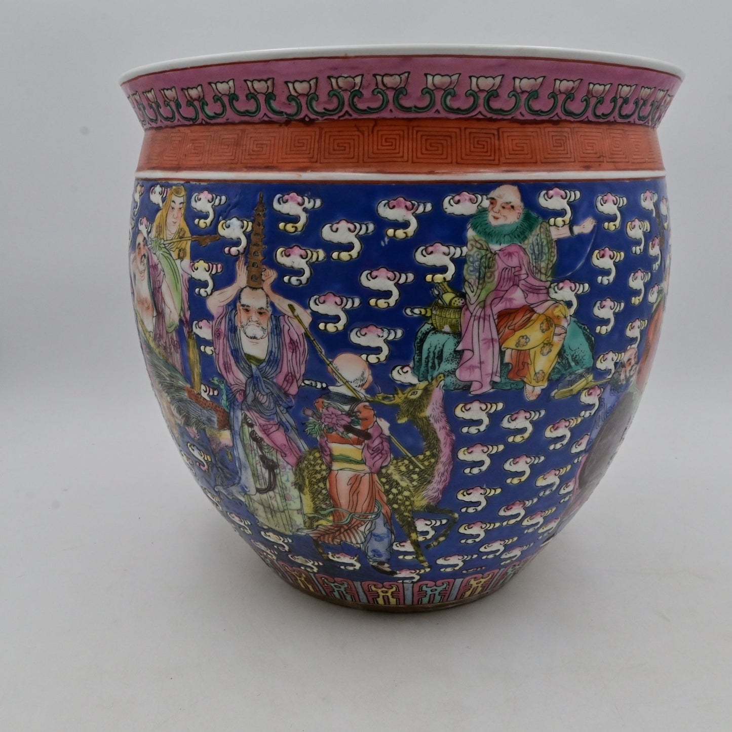 Antique Chinese Famille Rose Porcelain Koi / Fish Bowl / Planter