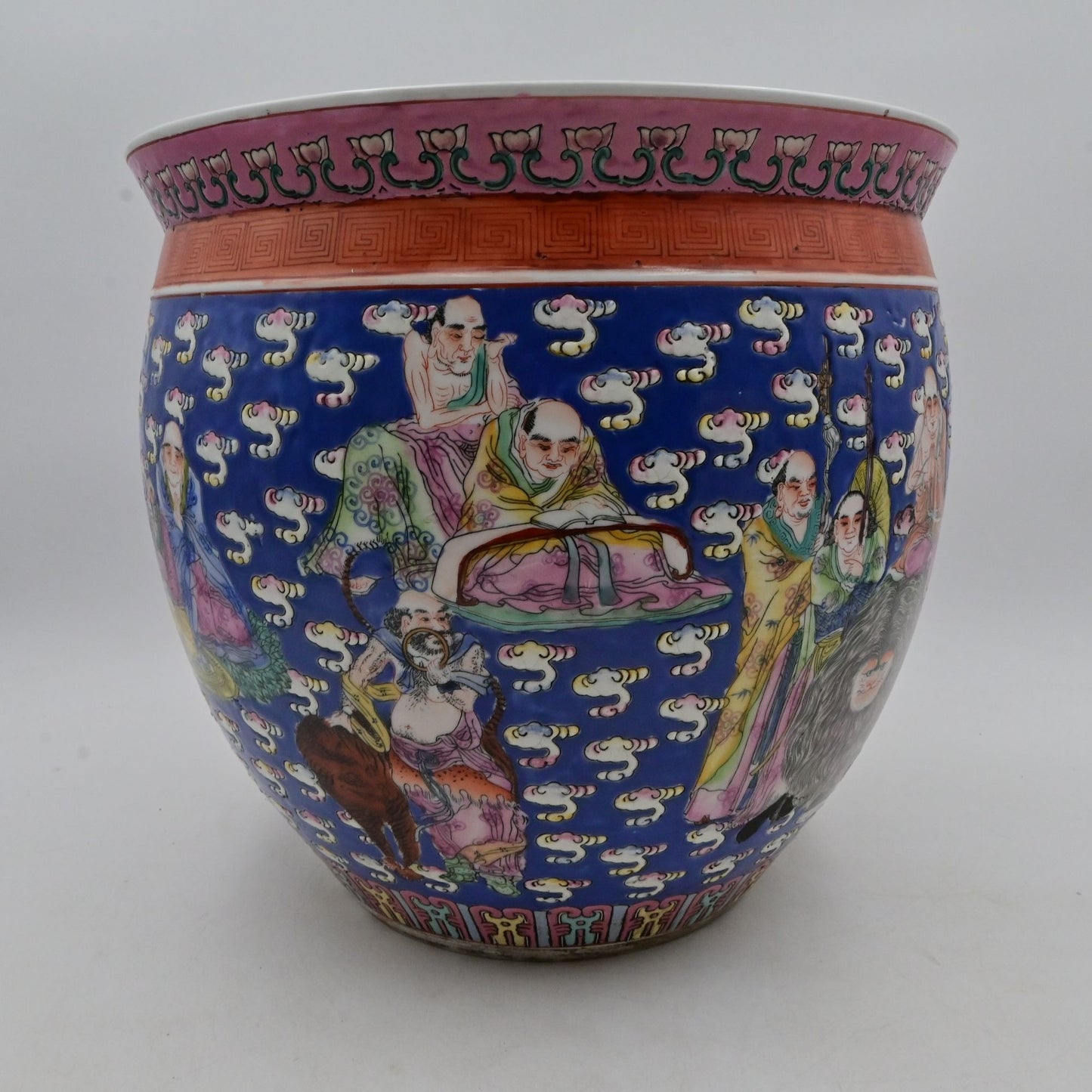 Antique Chinese Famille Rose Porcelain Koi / Fish Bowl / Planter