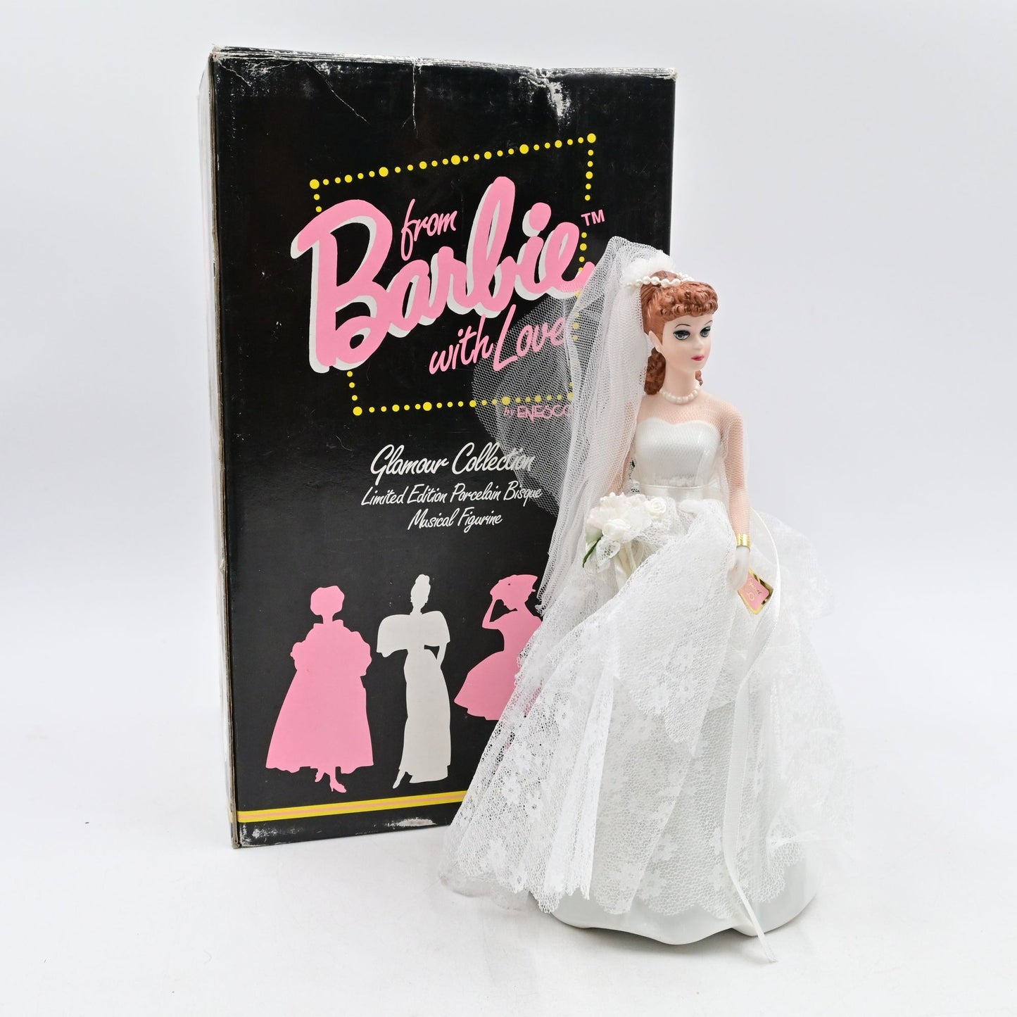 Enesco From Barbie With Love Wedding Day Musical Figurine Porcelain Doll