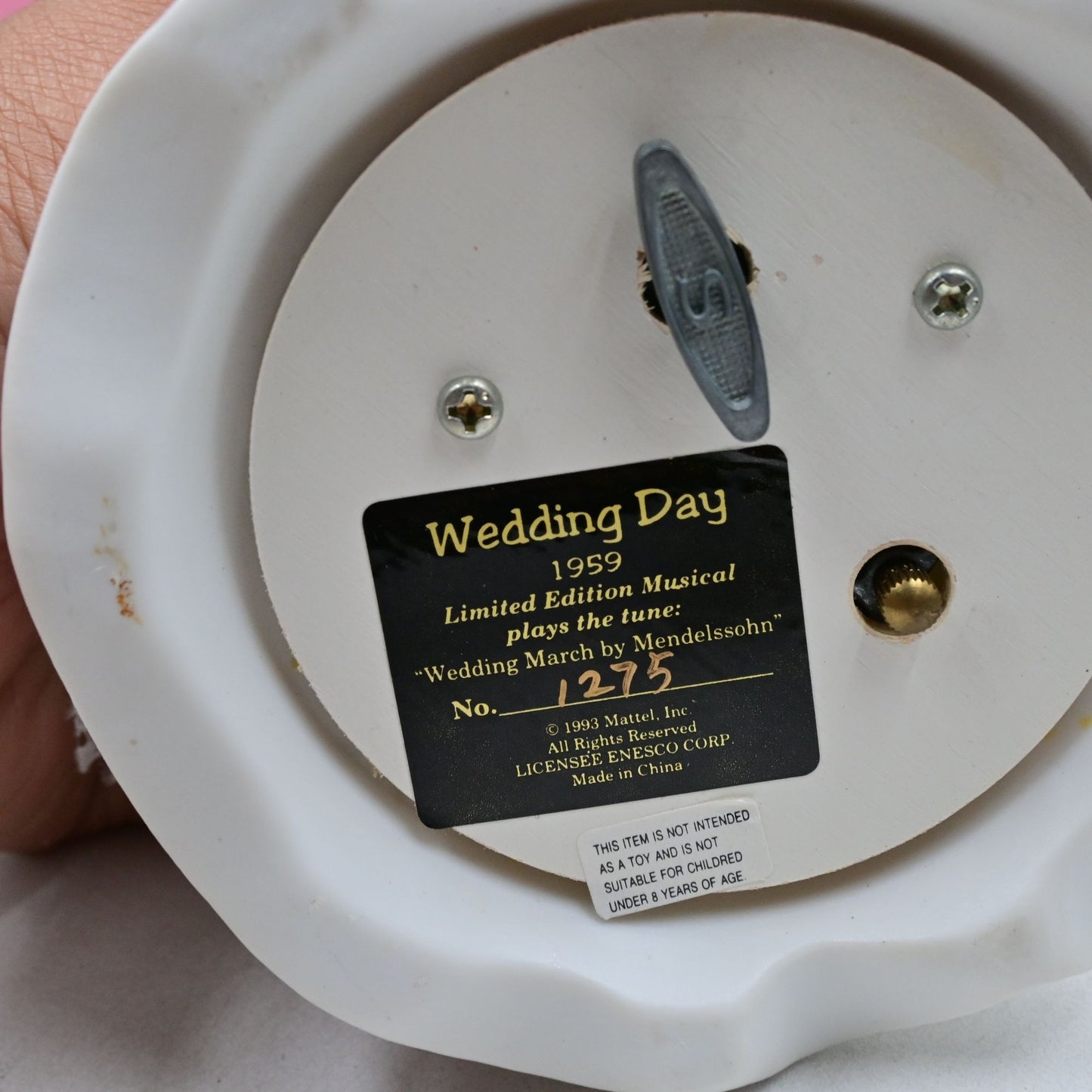 Enesco From Barbie With Love Wedding Day Musical Figurine Porcelain Doll
