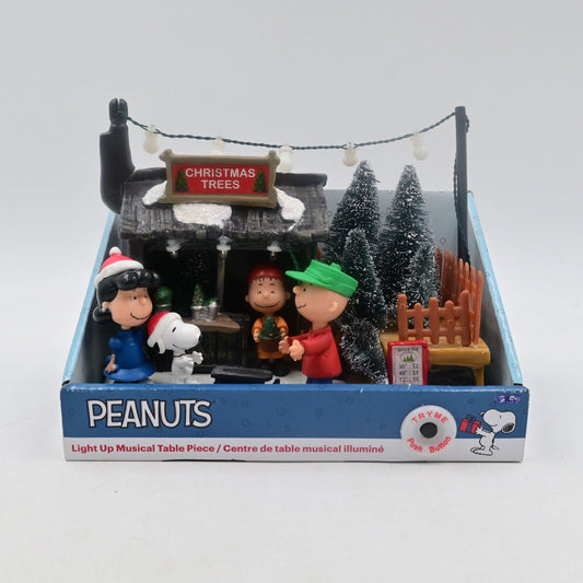 Kurt Adler Peanuts Musical Animated Christmas Tree Stand 7" Statue NIB