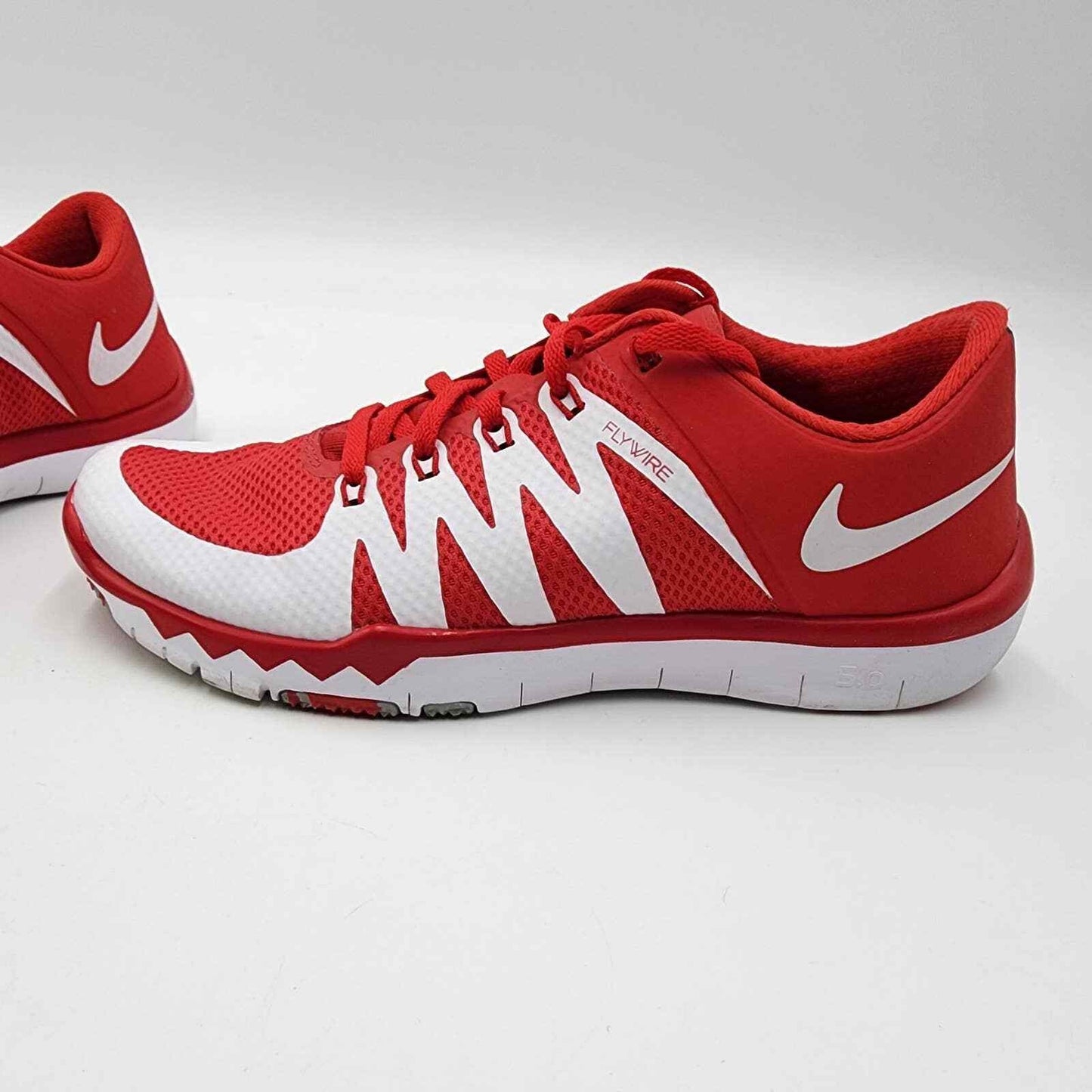 Nike Free Trainer Ohio State Flywire Running Shoe Red White Mens Size 7.5