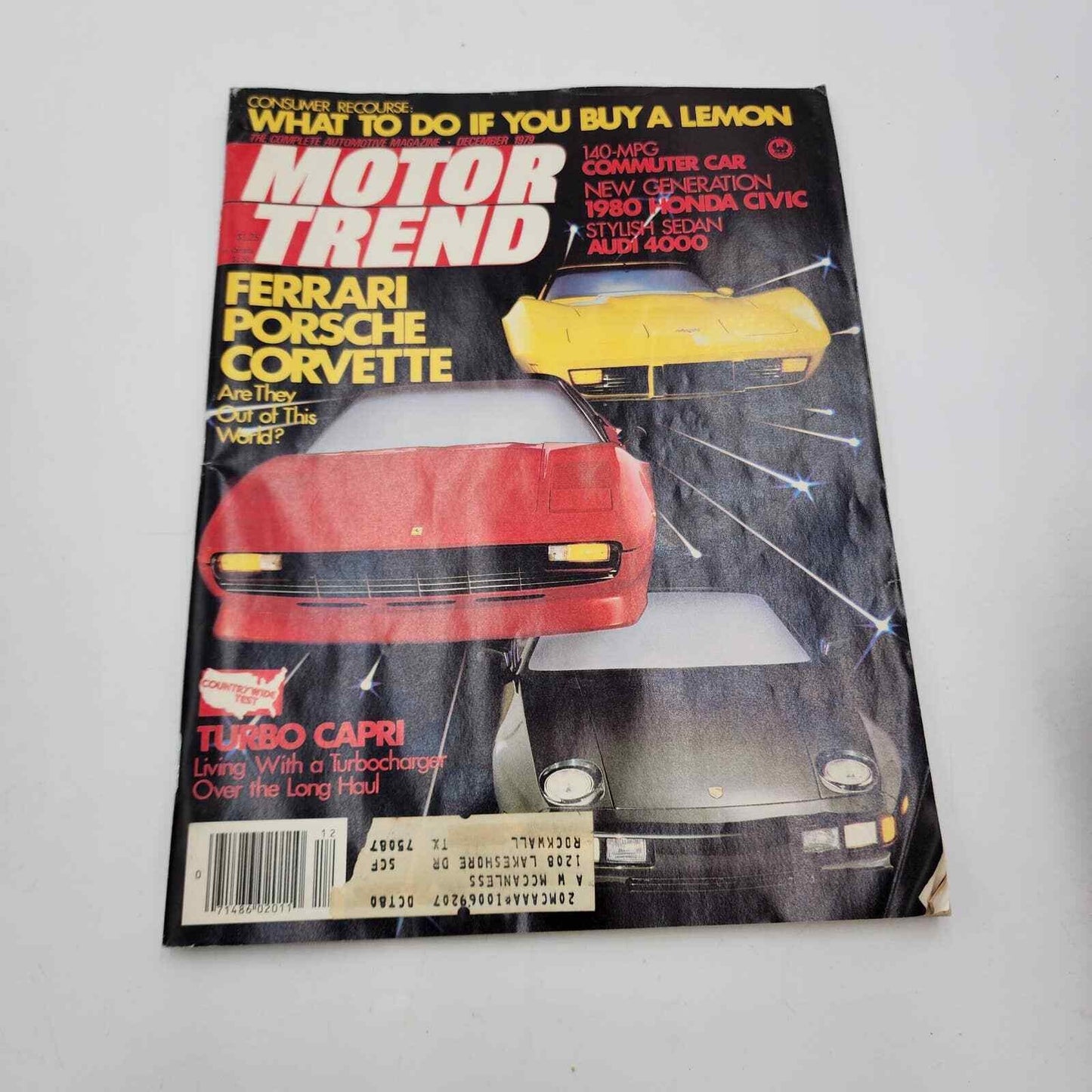Vintage 1979 Motor Trend Magazine January - December