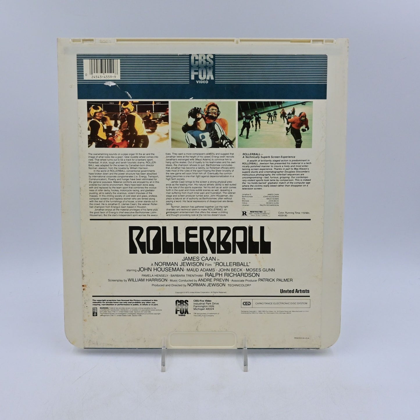 Rollerball CED SelectaVision Video Disc Vintage 1975