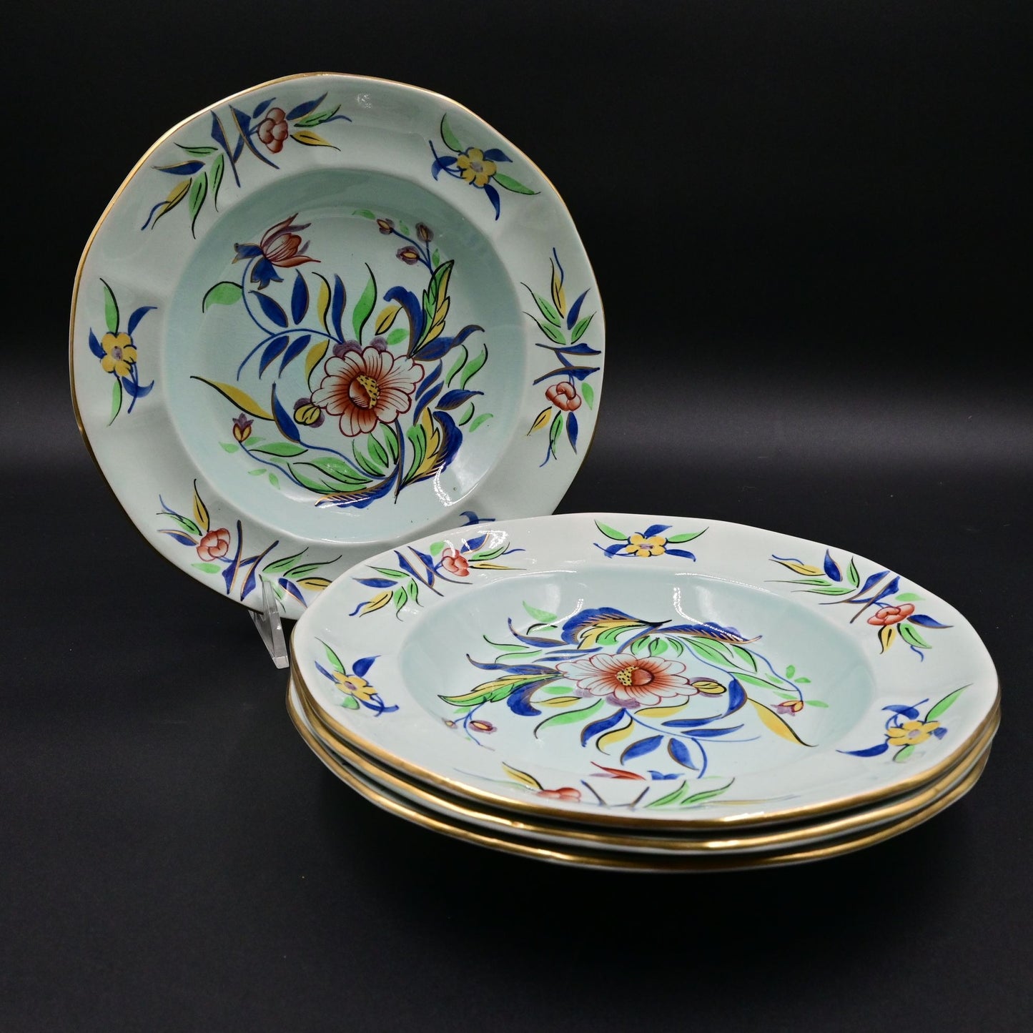 Adams &amp; Sons England Calyx Ware Salad Plate Set Of 4
