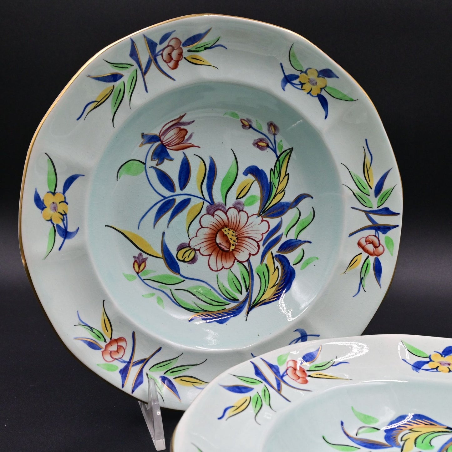 Adams &amp; Sons England Calyx Ware Salad Plate Set Of 4