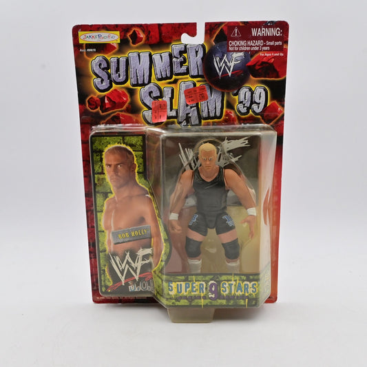 Vintage 1999 WWE Jakks Pacific Summer Slam Bob Holly Action Figure Collectible