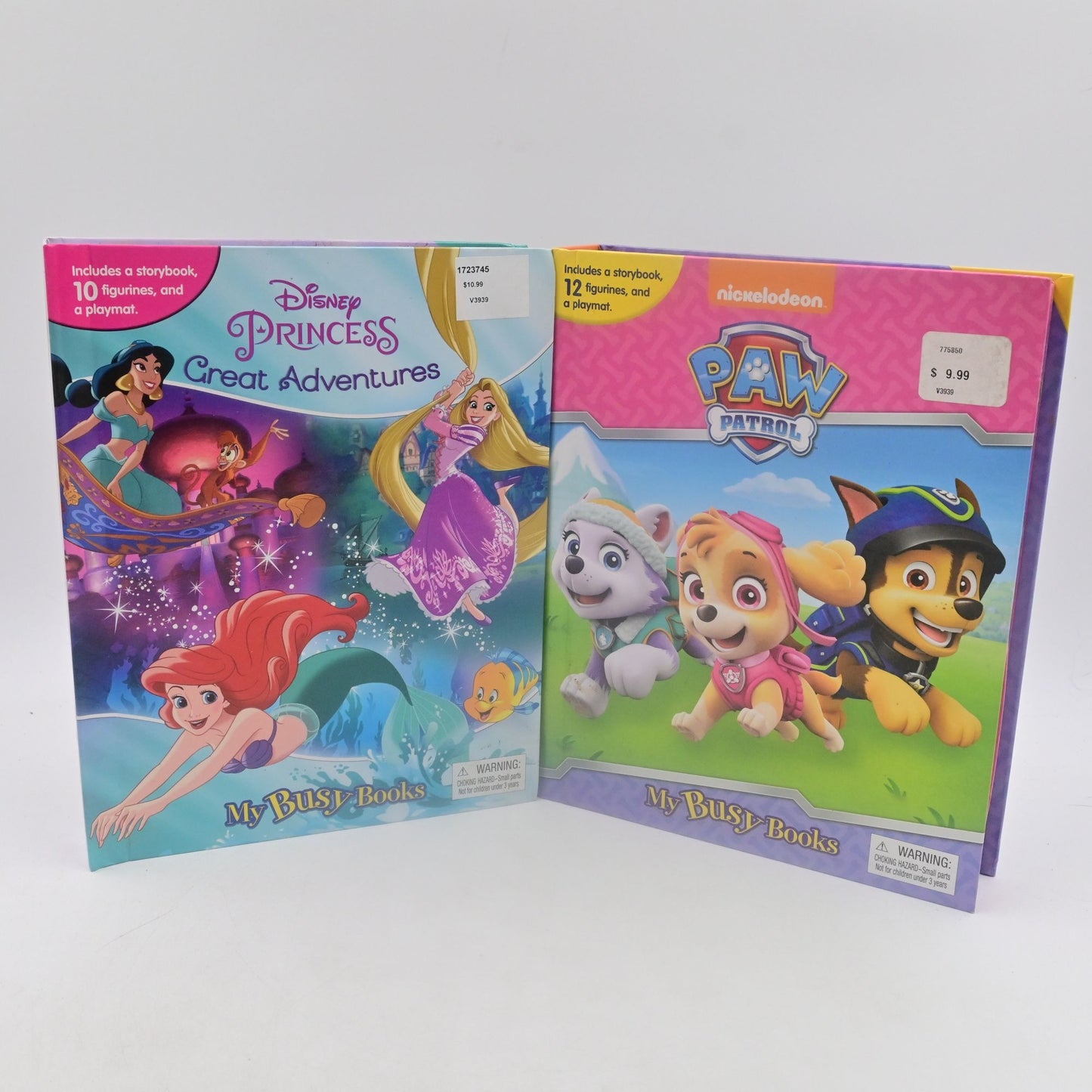 My Busy Book Paw Patrol & Disney Princess Book Bundle W/ Figures & Mat