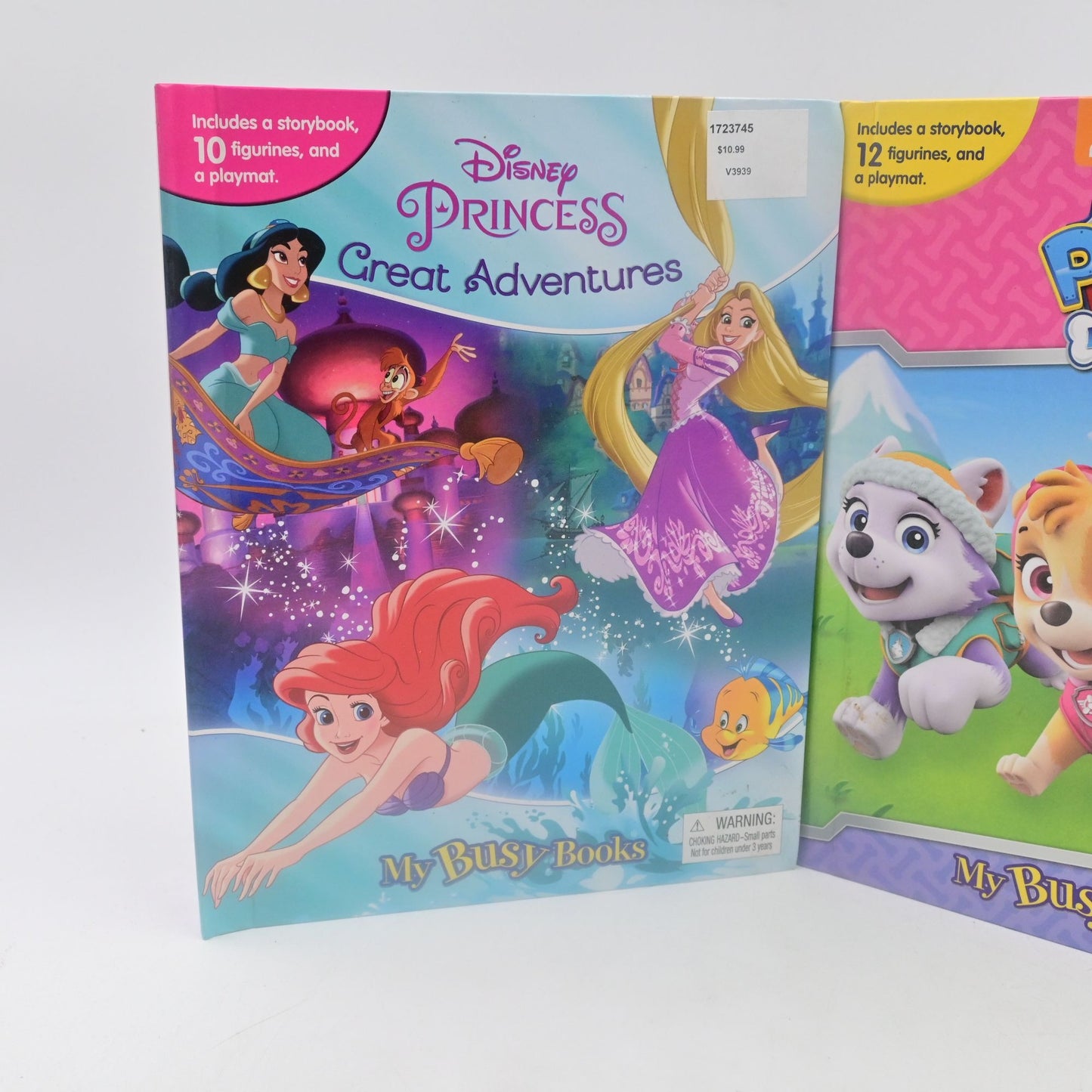 My Busy Book Paw Patrol & Disney Princess Book Bundle W/ Figures & Mat