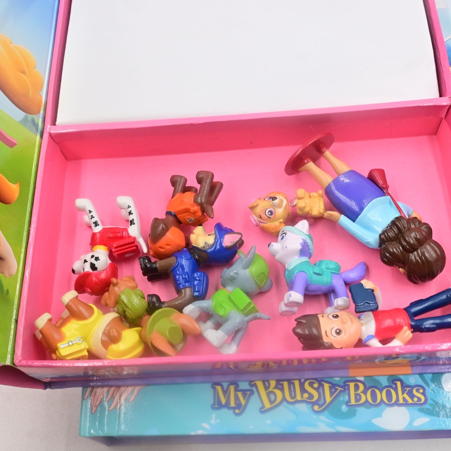My Busy Book Paw Patrol & Disney Princess Book Bundle W/ Figures & Mat