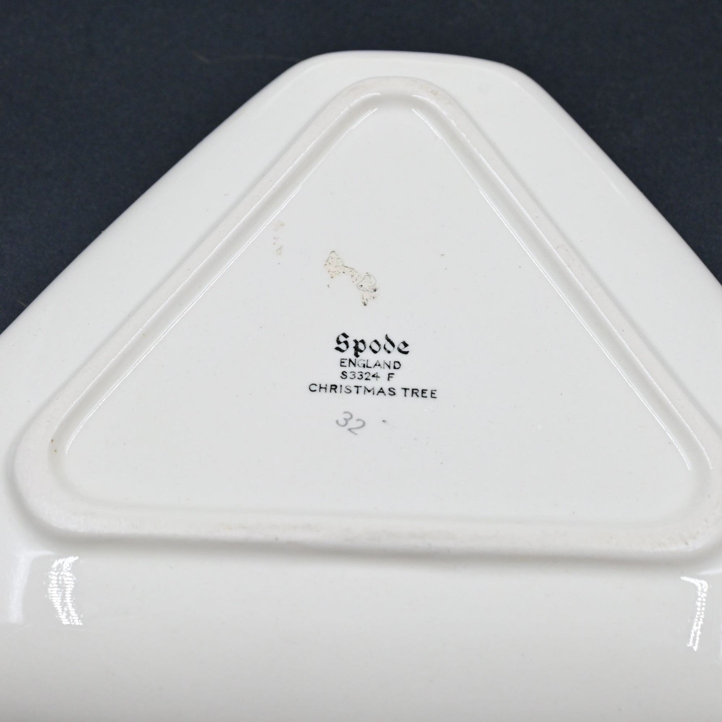 Spode Christmas Tree Triangle Serving Dish Pair Of 2
