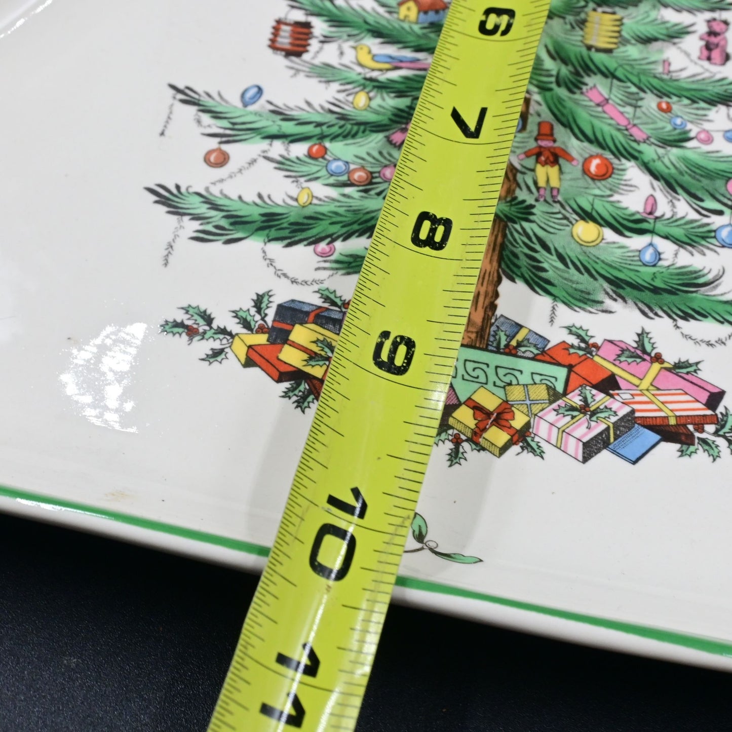 Spode Christmas Tree Triangle Serving Dish Pair Of 2