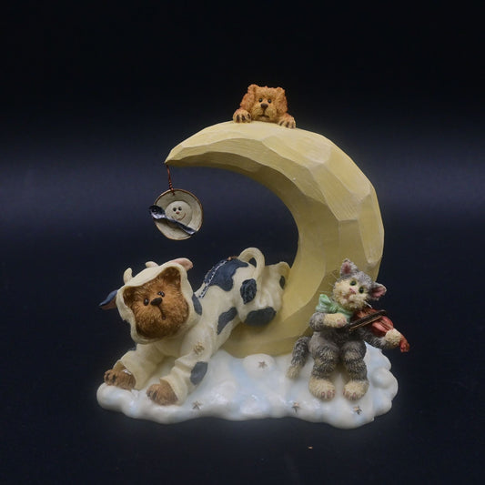 Boyds Collection Mookins Puss & Pooch Hey Diddle Diddle Bearstone 2459 Retired