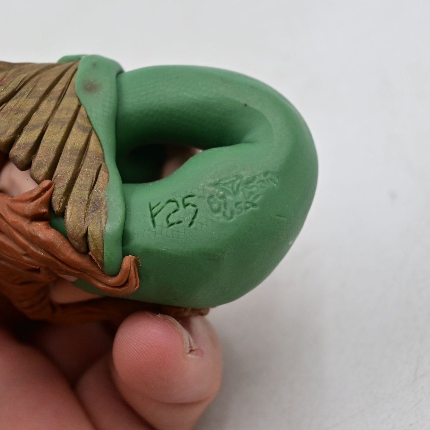 Clay Mermaid Vintage Miniature 2" Figure Signed