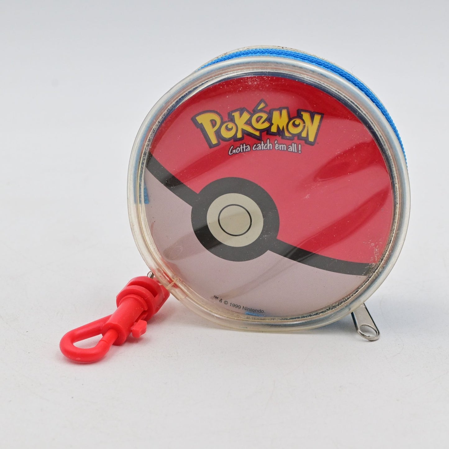Pokemon 1999 Round Rummy Playing Cards Zipper Travel Pouch Keychain