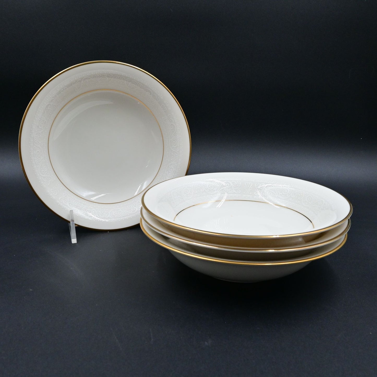 Noritake 7562 Tulane Coupe Soup Bowls 7 1/2" Set Of 4