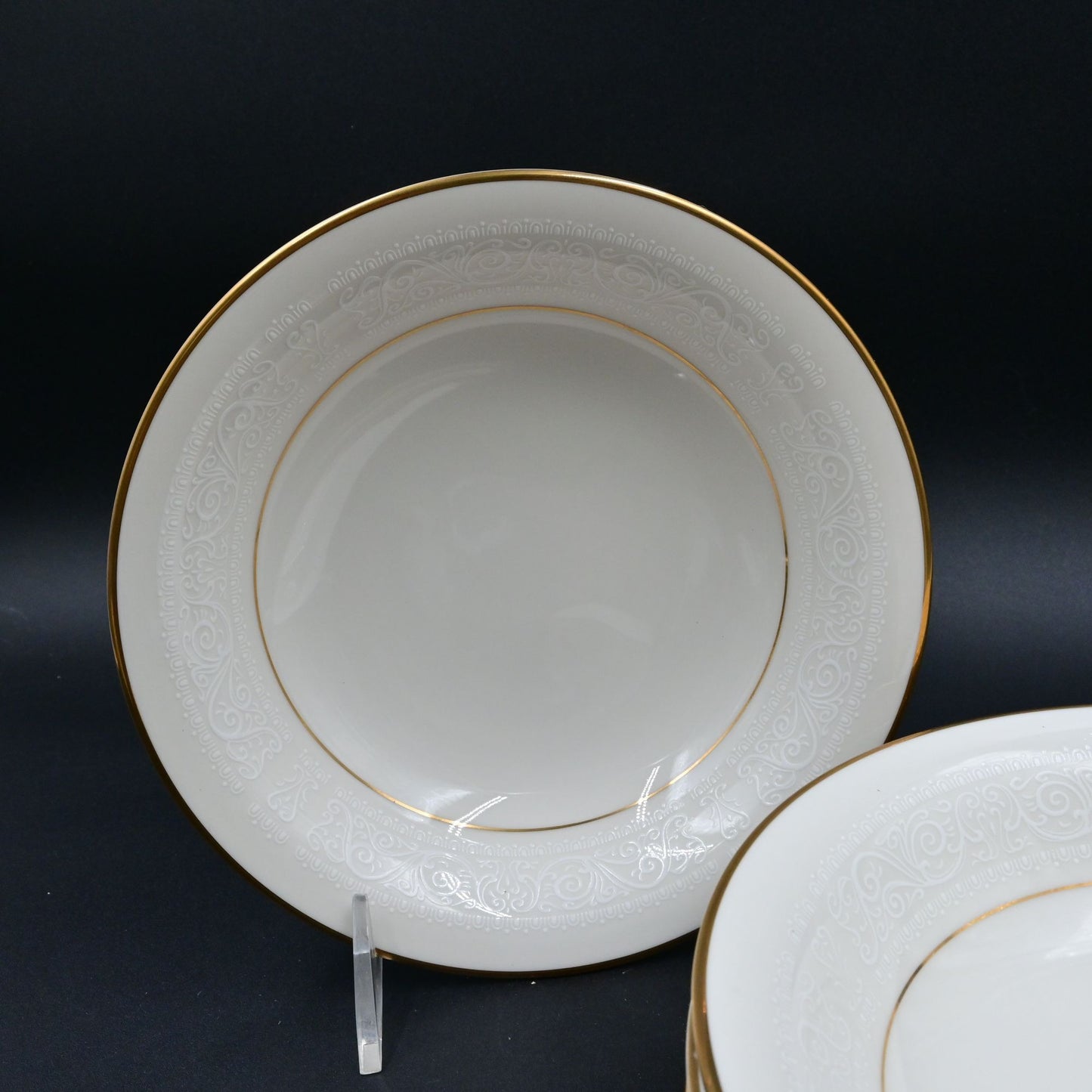 Noritake 7562 Tulane Coupe Soup Bowls 7 1/2" Set Of 4