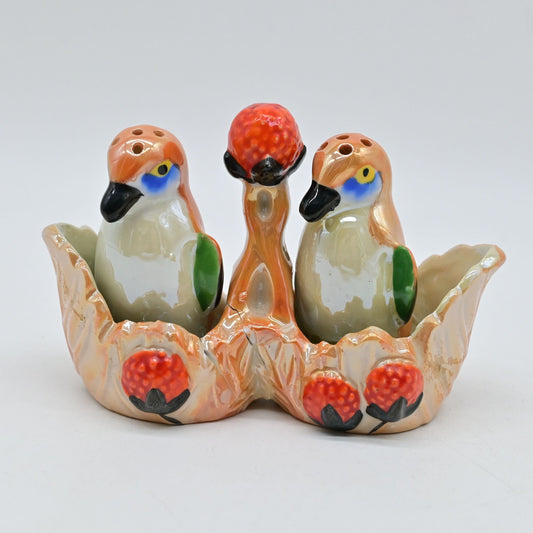 Vintage Penguins In Nest Salt And Pepper Shakers