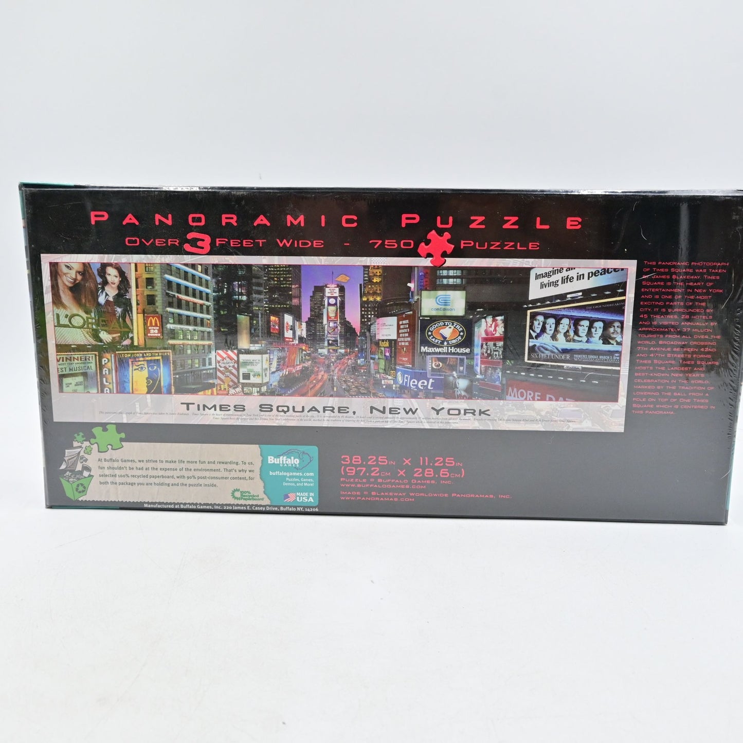 New York City Times Square Buffalo Games 750 Piece Puzzle New Sealed